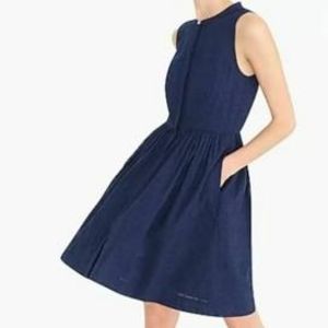 J. crew Indigo button up midi dress